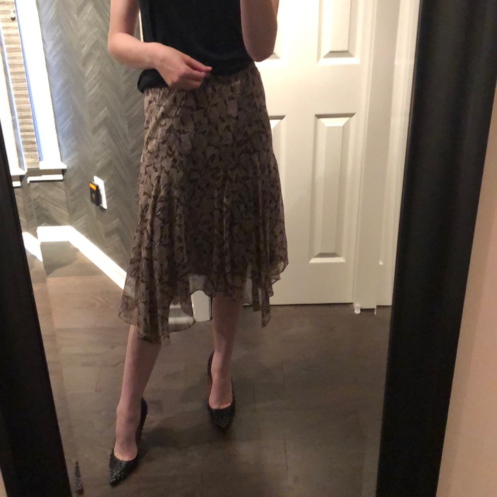 Micheal Kors Snake skin Print Asymmetrical Skirt